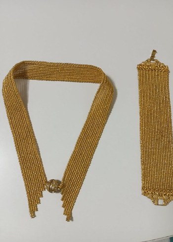 Elişi boncuk kolye ve bileklik - Görsel 3