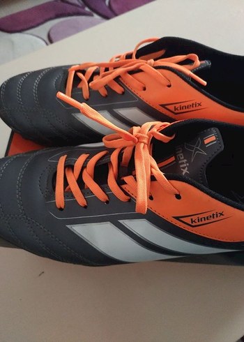 Gri Erkek Futbol Ayakkabısı Velcro Bağcıklı - Görsel 5