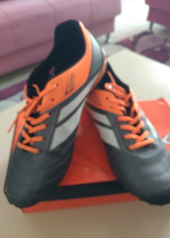 Gri Erkek Futbol Ayakkabısı Velcro Bağcıklı - Görsel 9