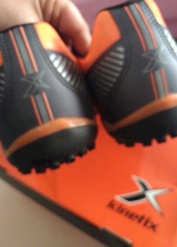 Gri Erkek Futbol Ayakkabısı Velcro Bağcıklı - Görsel 7