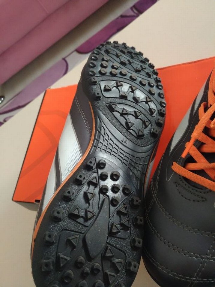 Gri Erkek Futbol Ayakkabısı Velcro Bağcıklı - Görsel 4