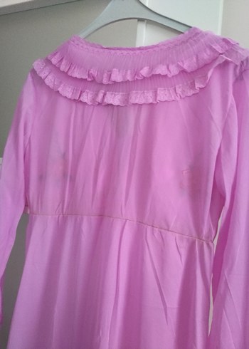 Vintage Pembe Nakışlı Uzun Bohem Kadın Gecelik İtalya ürünü - Görsel 5