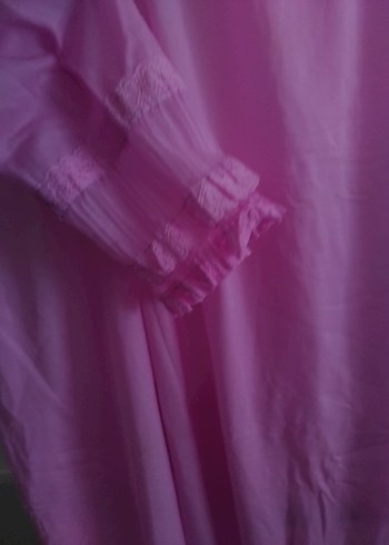 Vintage Pembe Nakışlı Uzun Bohem Kadın Gecelik İtalya ürünü - Görsel 7