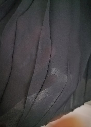 Siyah Pilili Uzun Kadın Etek - Görsel 5