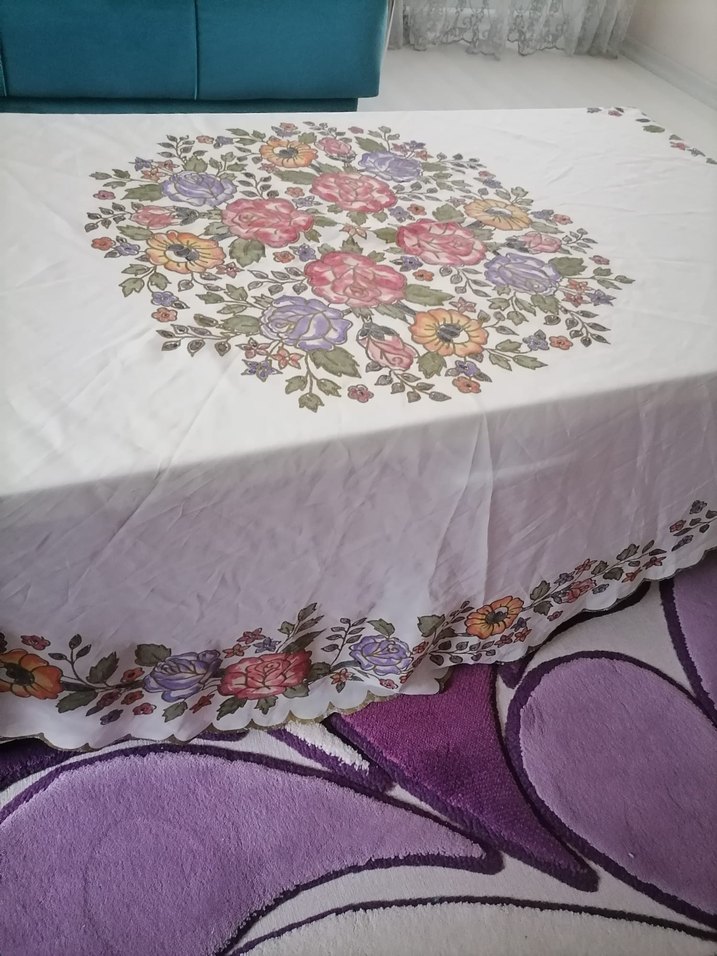 El boyaması masa örtüsü - Görsel 2