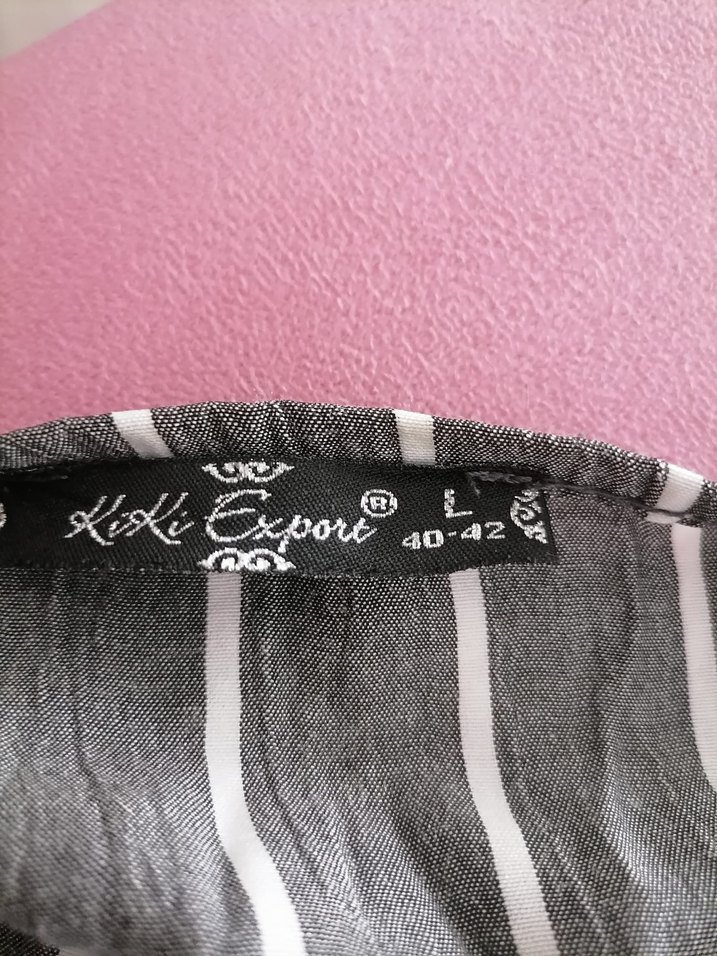 Gri Çizgili Kadın Uzun Tulum - Görsel 4