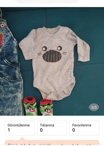 Renkli Çizgili Kısa Kollu Bebek Body - Görsel 4