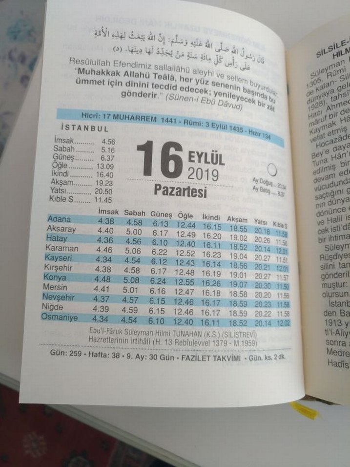 2019 Fazilet Takvimi - Görsel 5
