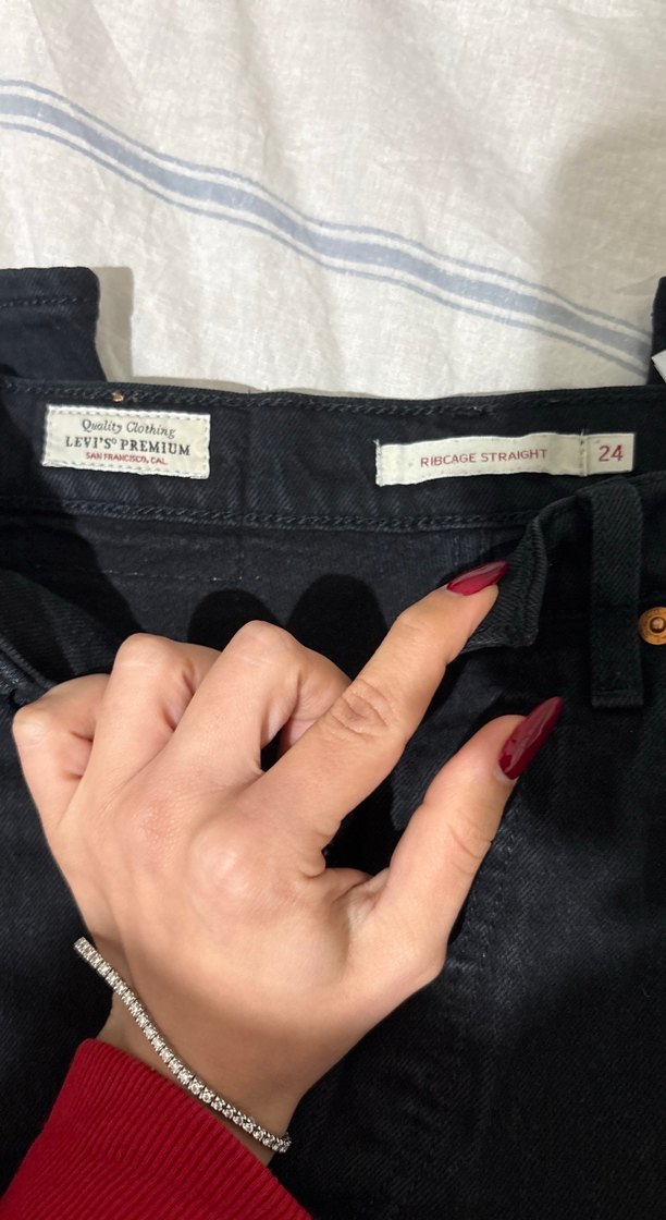 Koyu Lacivert Yüksek Bel Denim Pantolon — görsel 2/6