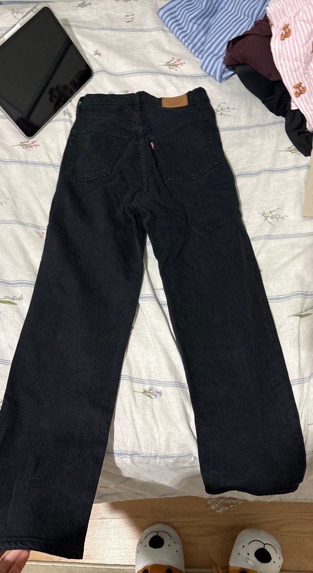 Koyu Lacivert Yüksek Bel Denim Pantolon — görsel 3/6