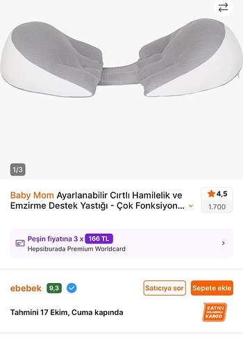 Baby Mom Ayarlanabilir Hamilelik ve Emzirme Yastığı