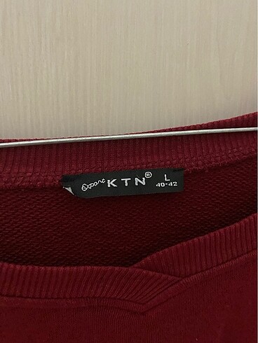 l Beden Kırmızı sweatshirt kumaş üst