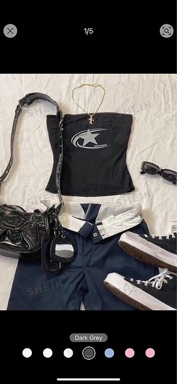 Shein Sporty Straplez Crop