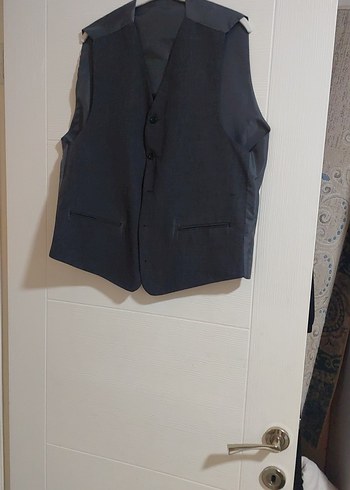 Düğmeli Gri Erkek Takım Ceketi - Görsel 4