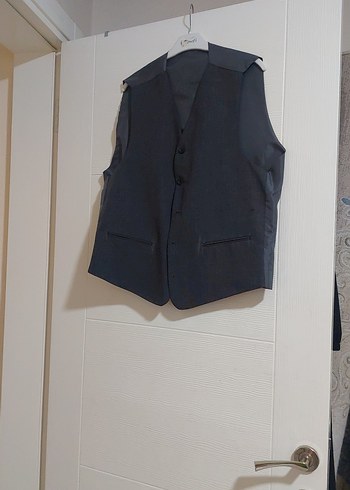 Düğmeli Gri Erkek Takım Ceketi - Görsel 5