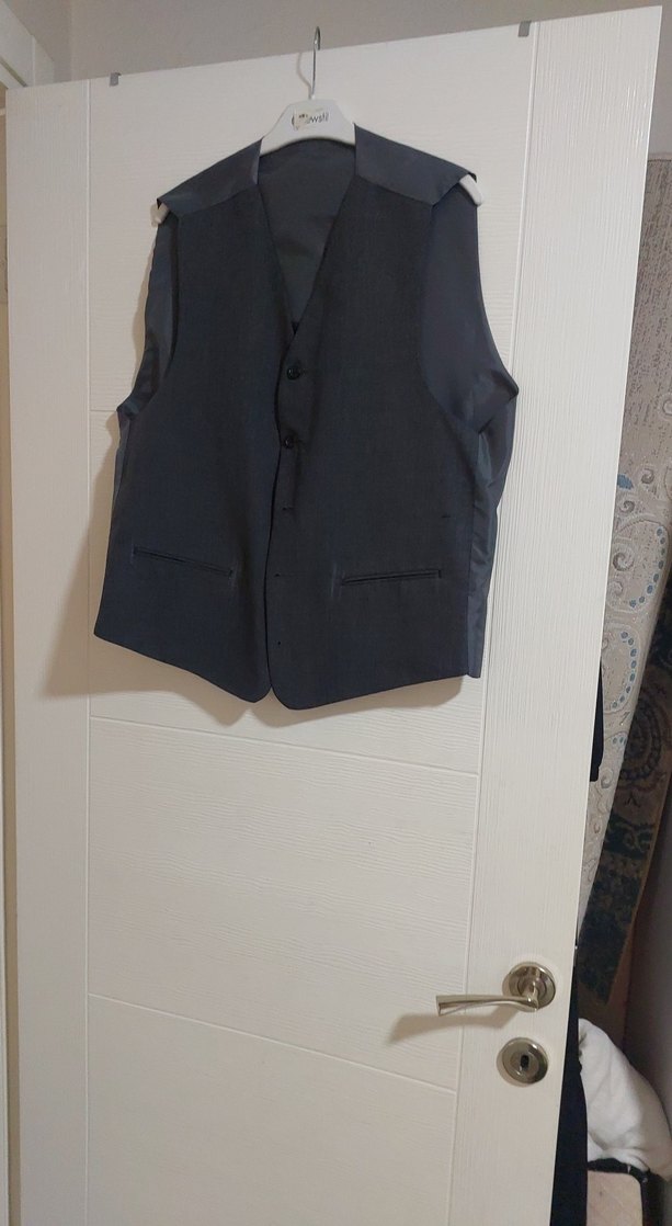 Düğmeli Gri Erkek Takım Ceketi - Görsel 4