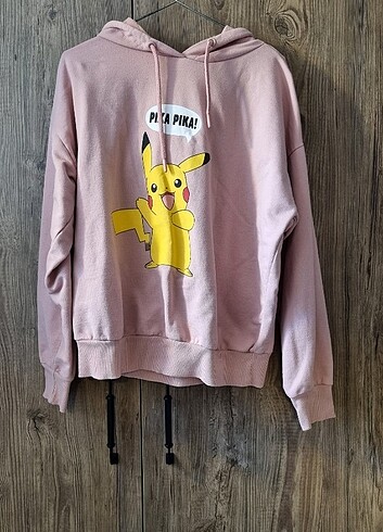 36 Beden pembe Renk Pikaçu Lisanslı Sweatshirt 