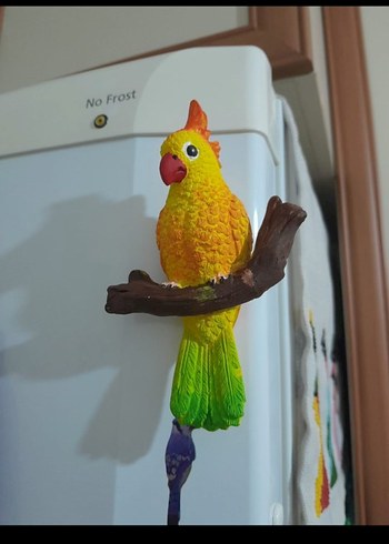 2 ADET Renkli Papağan Figürü