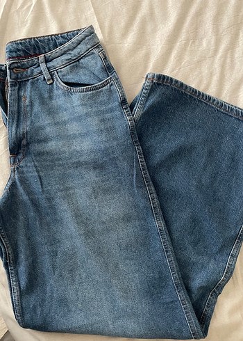 Mavi Midi Kadın Denim Bol Kesim Jean