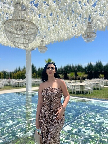 m Beden Abiye balık elbise