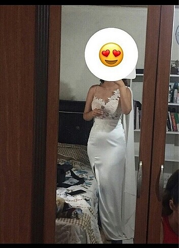 Diğer Beyaz elbise nikah dış çekim elbisesi gelinlik 
