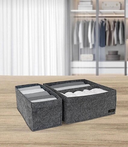 FELTED KEÇELİ ÇEKMECE DÜZENLEYİCİ 2Lİ