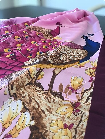diğer Beden çeşitli Renk Pashmina Tavus Kulu Model Desenli Pamuk Eşarp/Şal