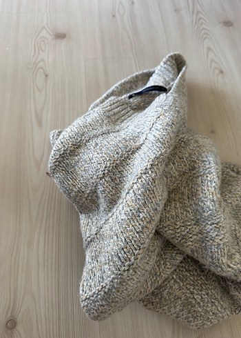 Gri Kadın Örgü Triko Kazak elbise - Görsel 4