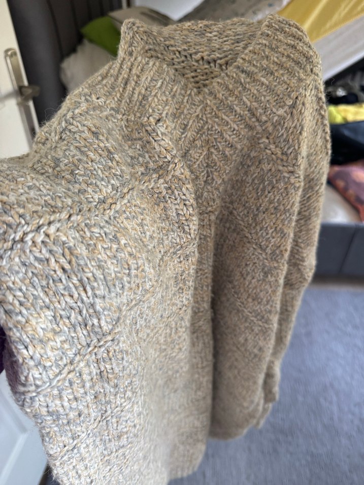 Gri Kadın Örgü Triko Kazak elbise - Görsel 5