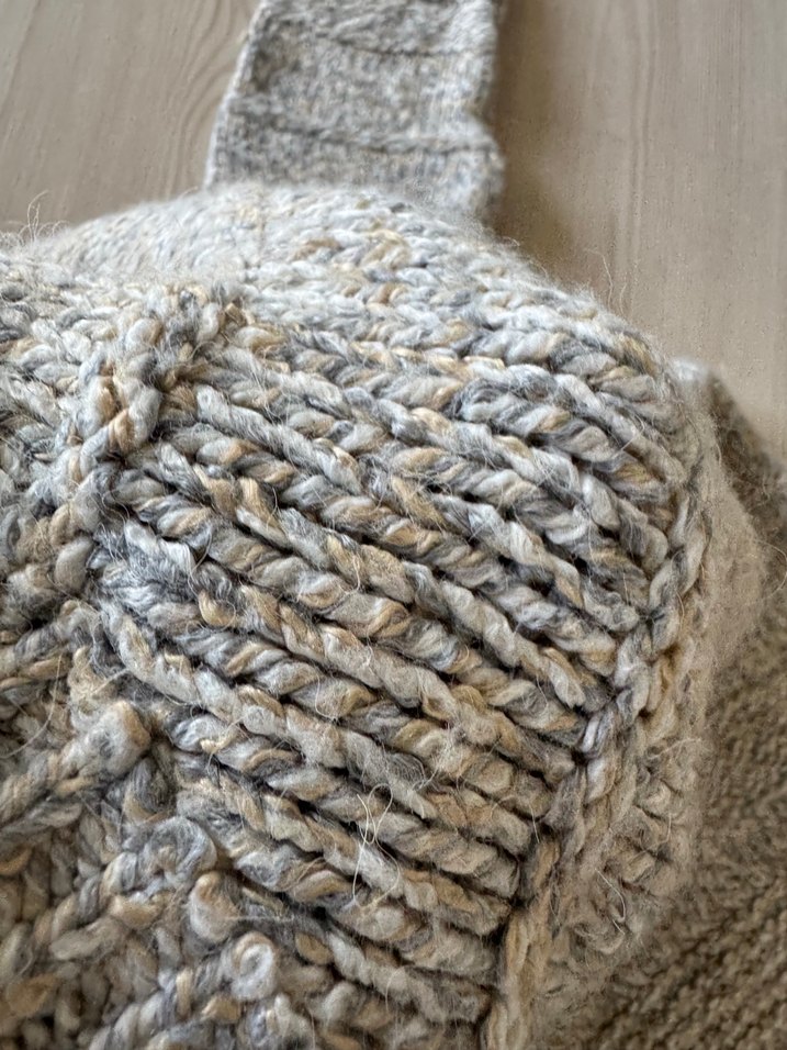 Gri Kadın Örgü Triko Kazak elbise - Görsel 3