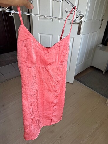 s Beden H&M saten yazlık elbise(somon rengi)