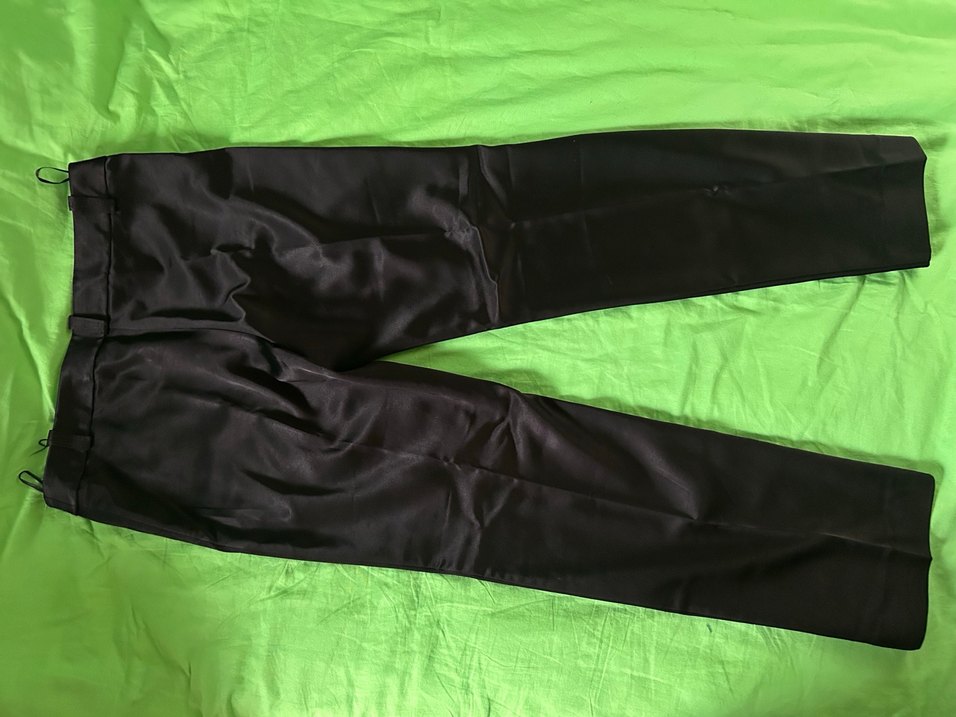 Kadın Siyah saten pantolon - Görsel 3