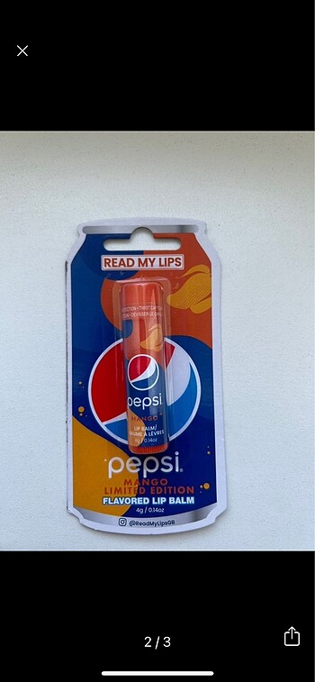 Read My lips Pepsi mango lip balm