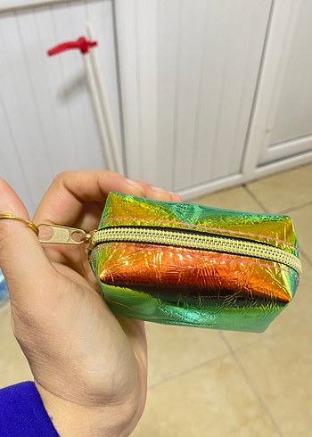 Renkli Parlak bozuk para cüzdanı - Görsel 2