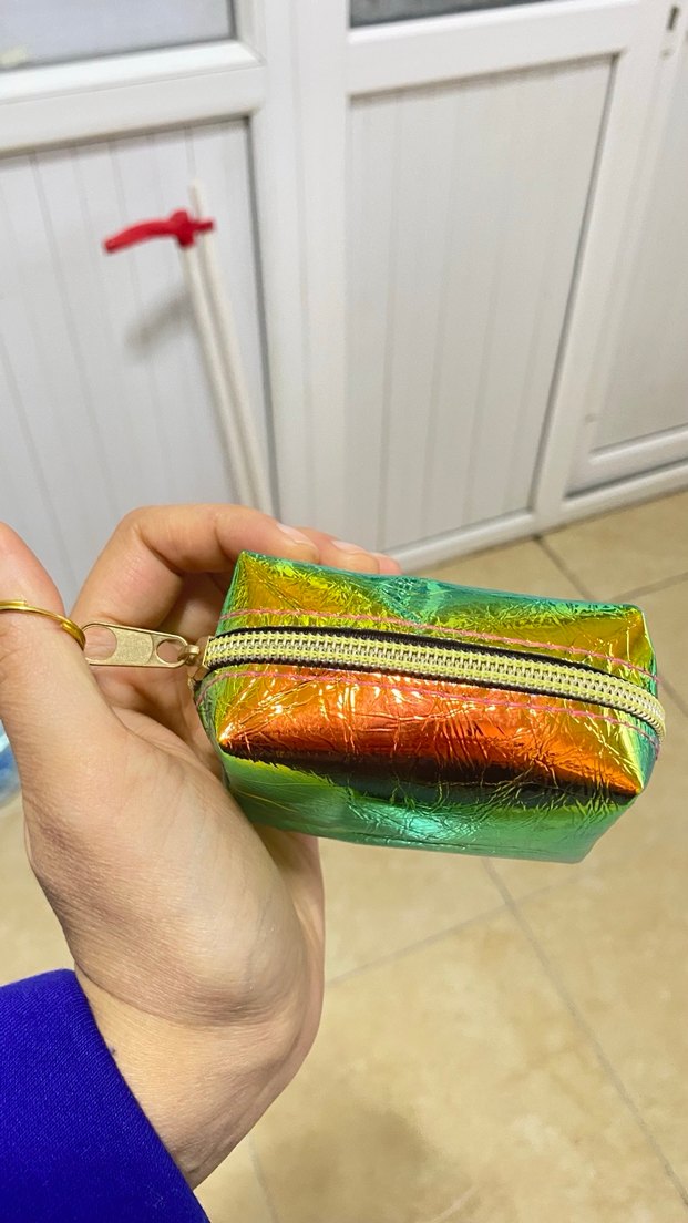 Renkli Parlak bozuk para cüzdanı - Görsel 2