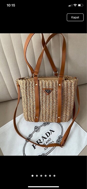 Prada hasır çanta