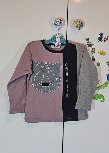 18-24 Ay Beden gri Renk Toplu satış Çocuk Sweatshirt Uzun Kollu