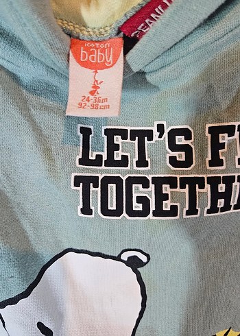 24-36 Ay Beden Erkek Çocuk Kapüşonlu Gri Sweatshirt