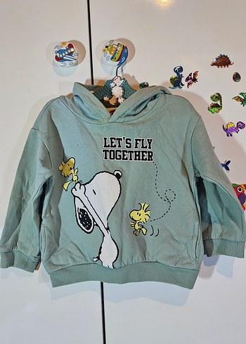 Erkek Çocuk Kapüşonlu Gri Sweatshirt