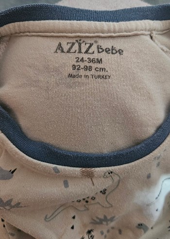 24-36 Ay Beden lacivert Renk Aziz bebe kışlık pijama