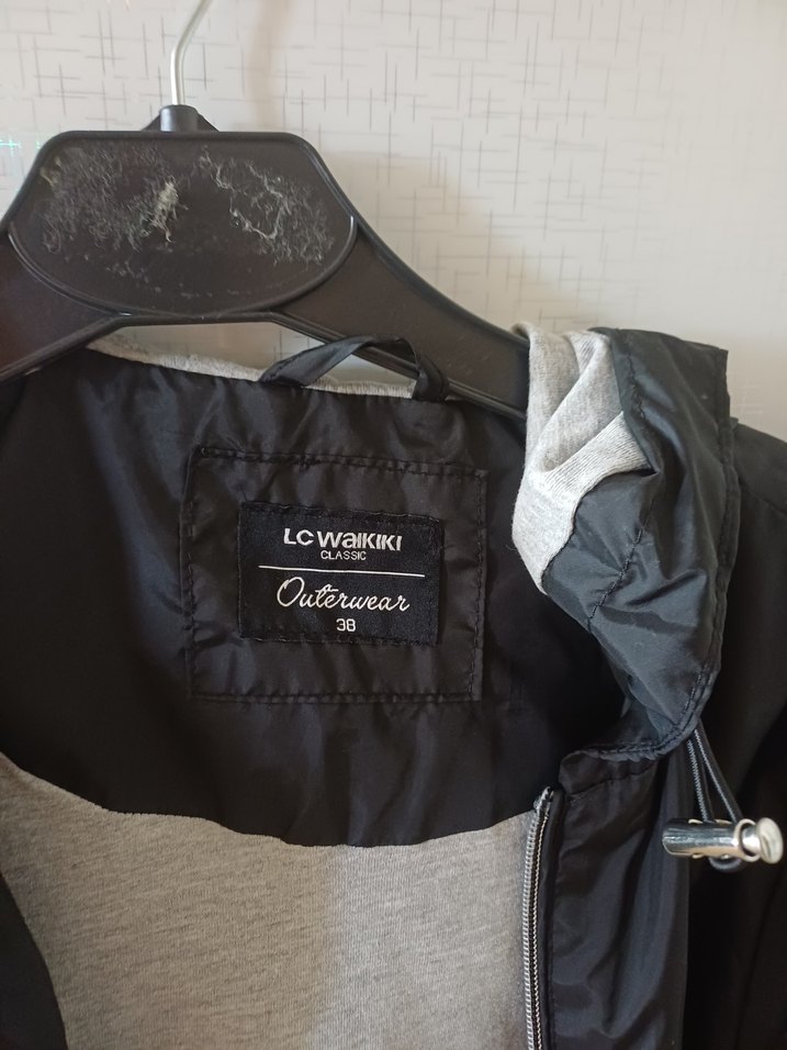 siyah Fermuarlı Kadın su gecirmez yagmurluk - Görsel 4