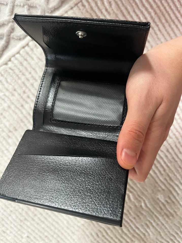 Siyah Minimalist Erkek Cüzdan - Görsel 2