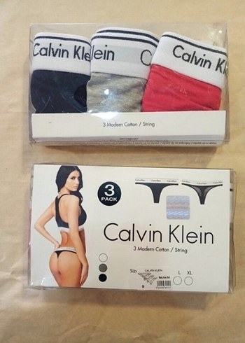 m Beden 3'lü String tanga