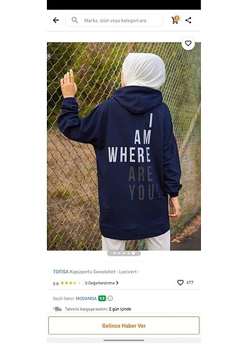 Lacivert kapüşonlu tunik