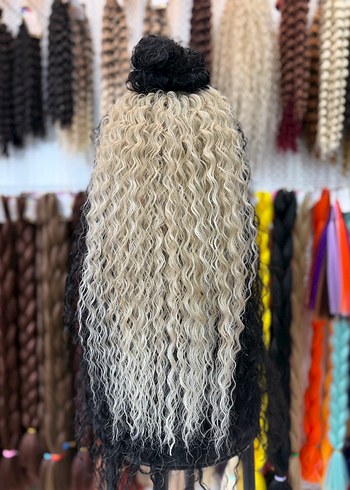 Diğer Kullu Balkopugu Platin Ombre Afro Atkuyrugu 50cm