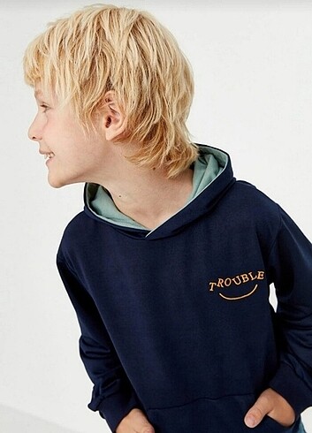 4 Yaş Beden Kapşonlu örme sweatshirt 4-5 yaş