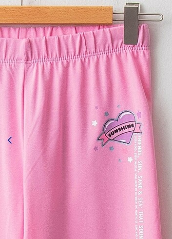 LC Waikiki beli lastikli baskılı pamuklu tayt 11-12 yaş