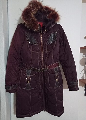 m Beden bordo Renk Rus marka kaz tuyu kaban