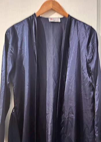 Kadın Lacivert Uzun Kollu Uzun Boy Pardösü - Görsel 3
