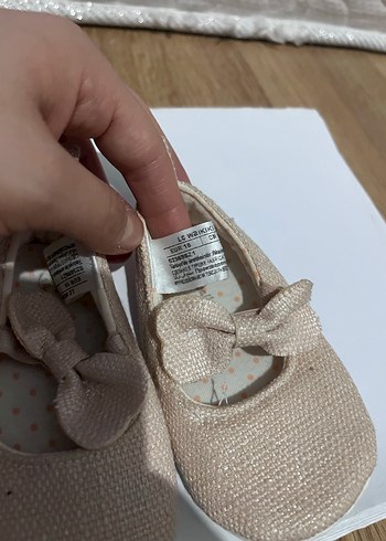 Kız Çocuk Bej Fiyonklu Babet - Görsel 3